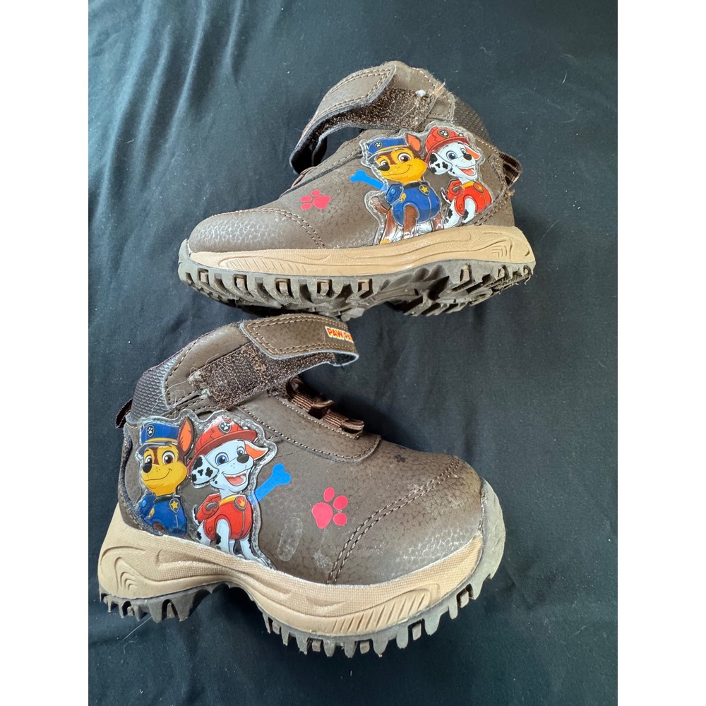 Nickelodeon Paw Patrol Toddler Boys Brown Hiking Boots Chase Marshall Size‎ 7